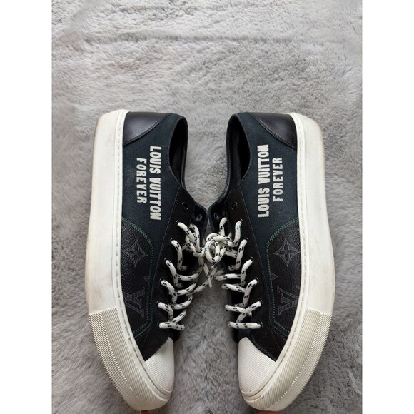 Louis Vuitton Canvas LV Forever Mens Tattoo Sneaker Boots  Louis Vuitton Forever Tattoo Sneaker Size 9.5 Womens Gray Leather AUTHENTIC